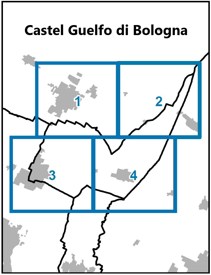 Quadro di unione tav. D3 CASTEL GUELFO DI BOLOGNA