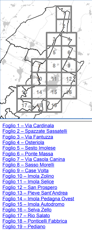 Quadro di unione tav. D3 IMOLA